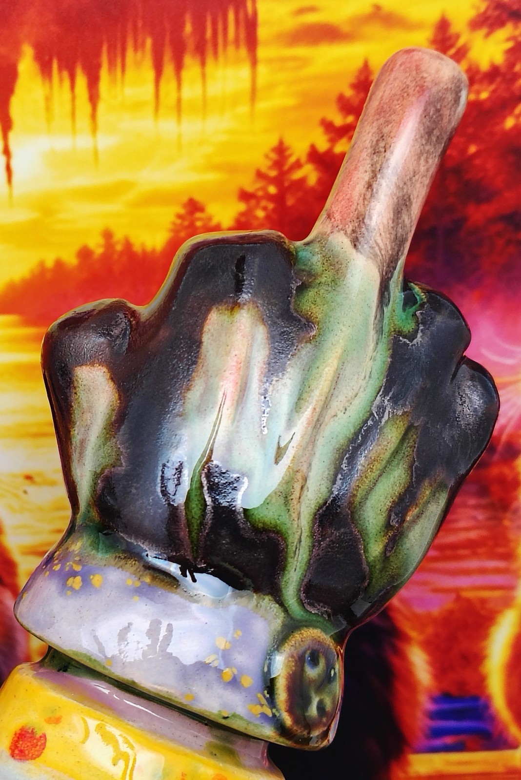 The Last Laugh Was Never Yours – Original Handmade Ceramic Figurine Gothic