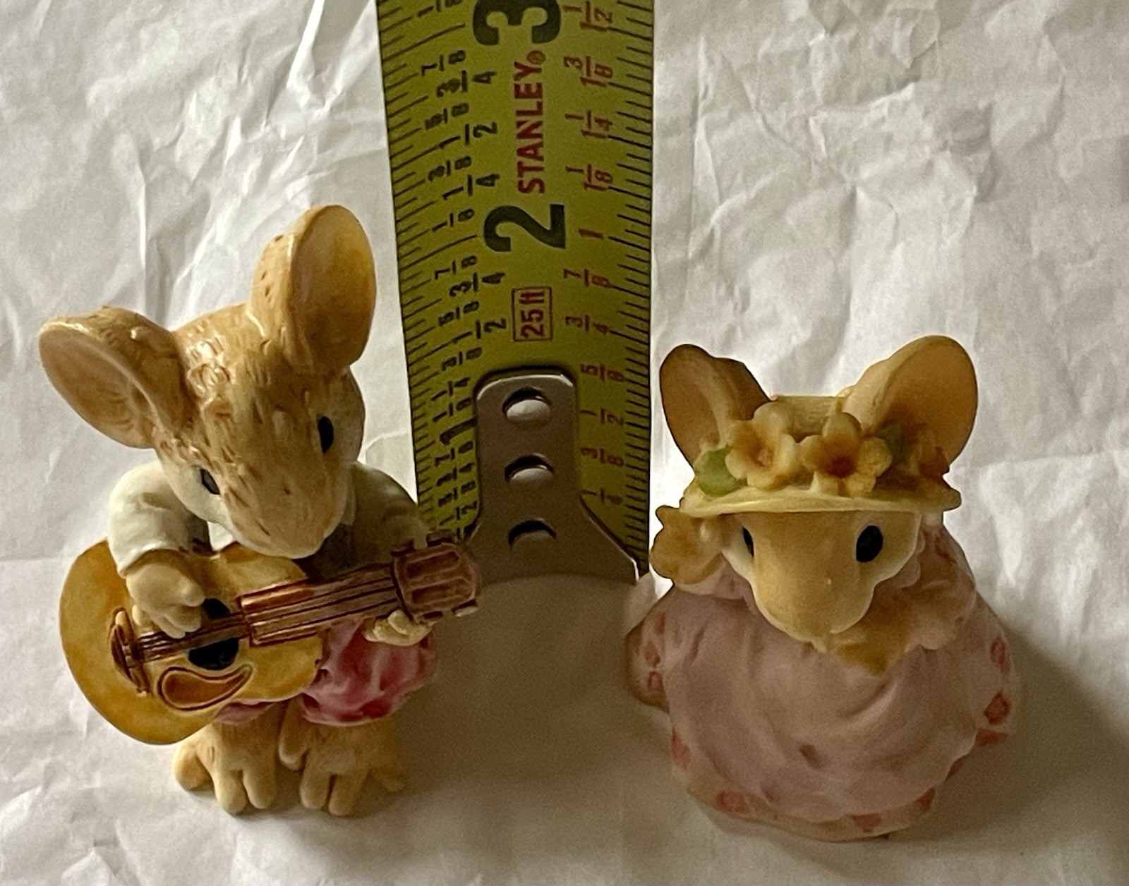 1991 Ganz Little Cheesers Mice Figurines Hand Painted Hand Made Mice Set Resin