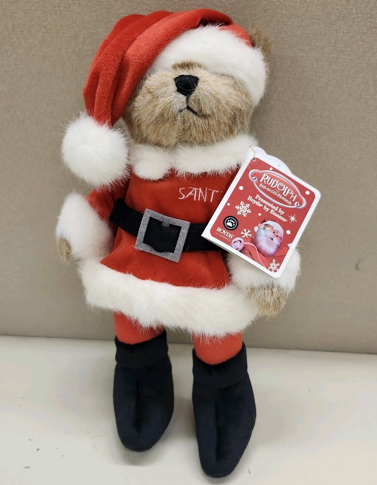 Boyds Bear Plush Santa Bear 10″ #4029221 Rudolph The Red Nosed Reindeer Enesco