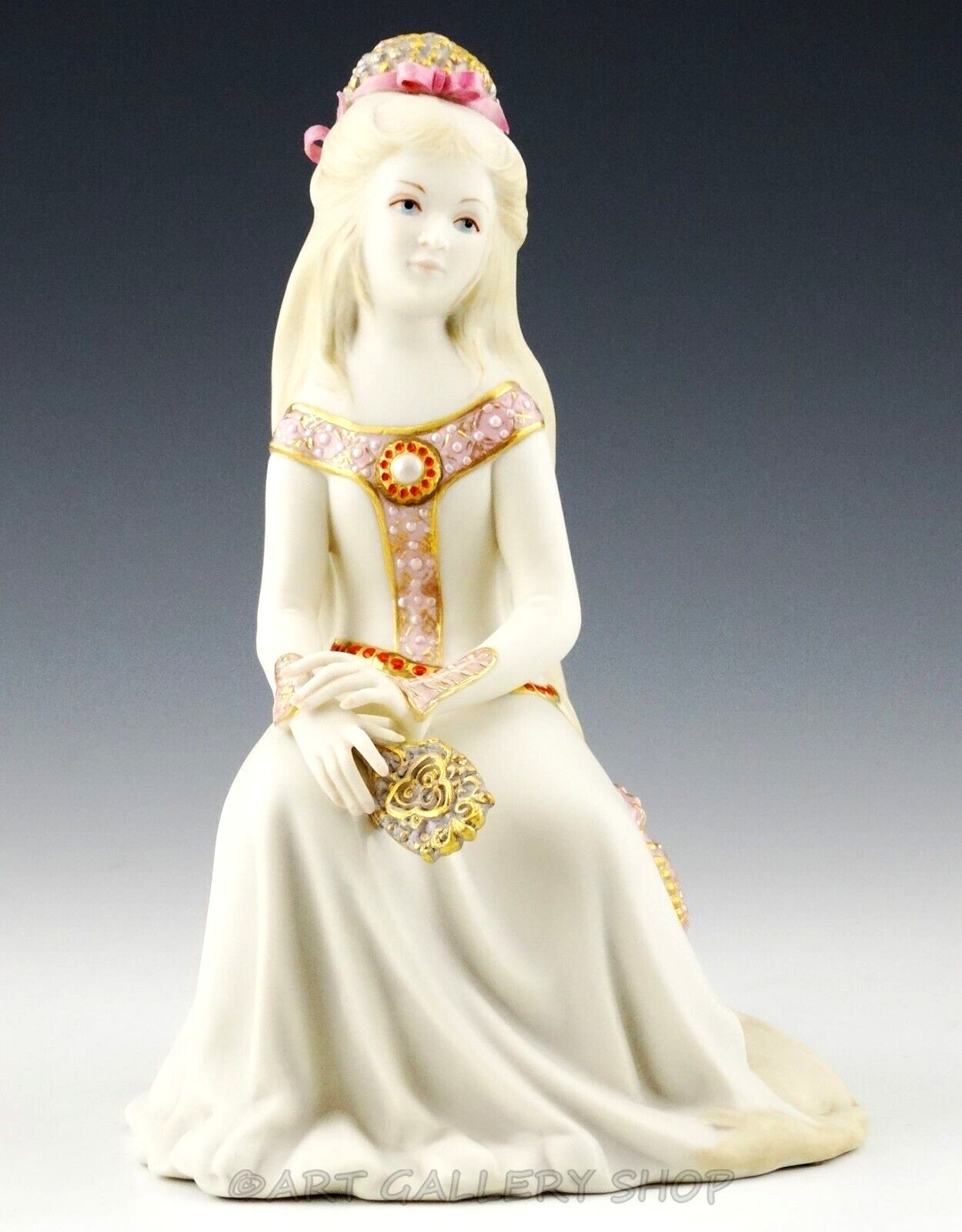 Cybis Porcelain Figurine FAIRY TALES RAPUNZEL with MIRROR Limited Ed. #274 Mint