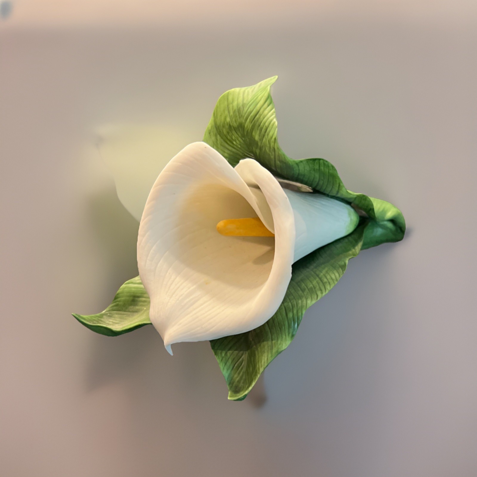 Lenox Calla Lily Figurine Porcelain Hand Painted Matte Flower 1990