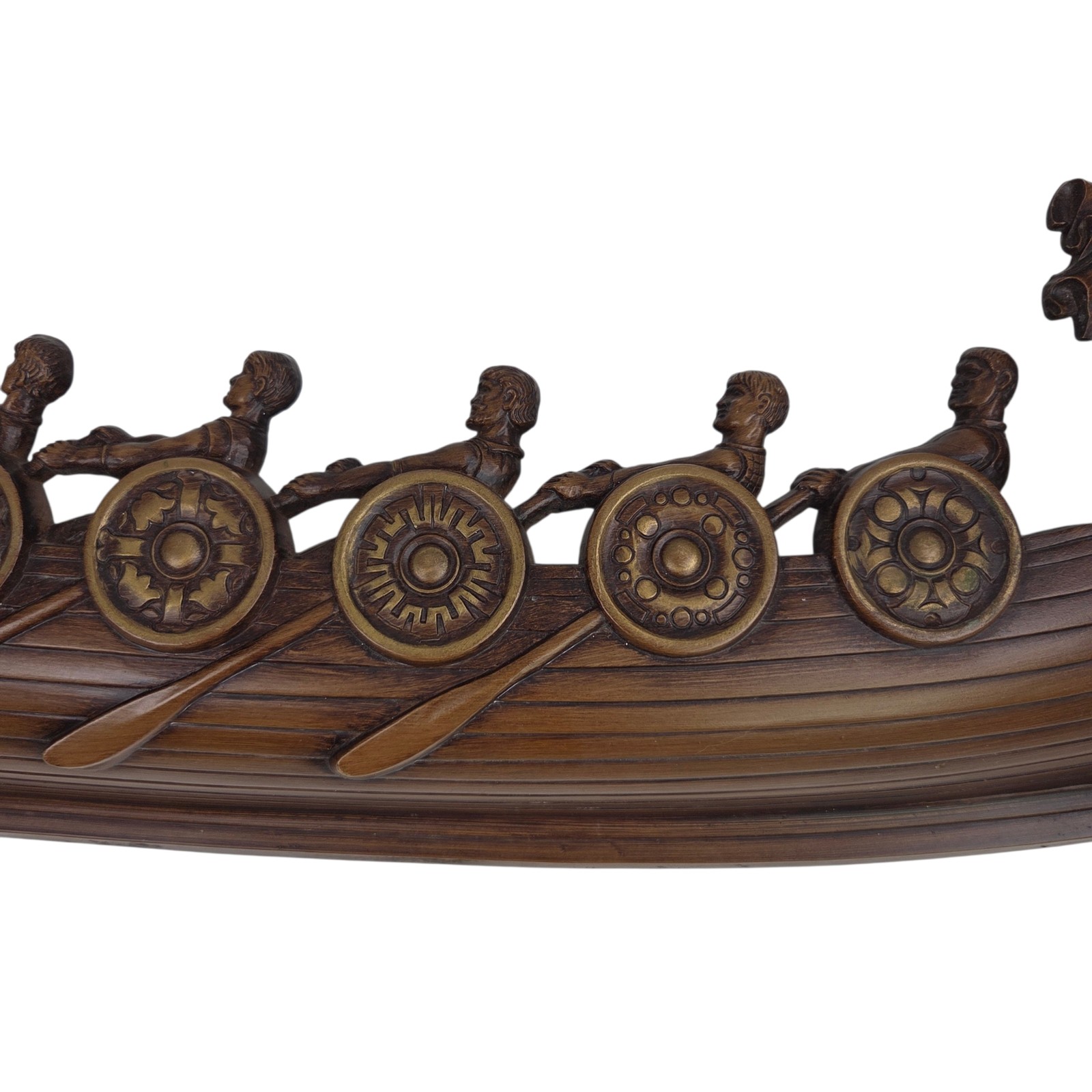 Vintage Syroco Viking Ship Longboat Wall Decor Plaque 1960 Norsemen Oarsmen