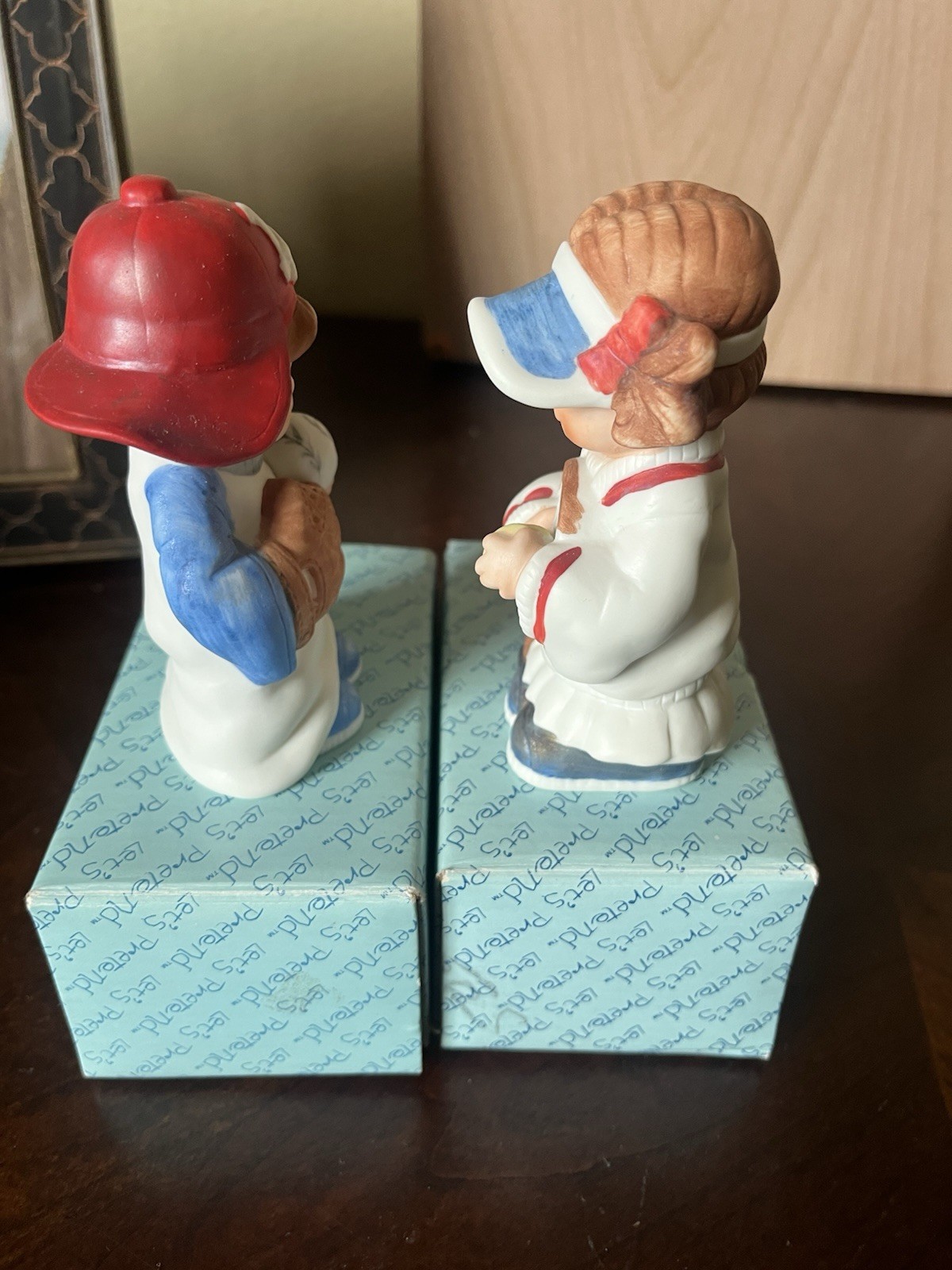 Wallace Berries Let’s Pretend Ceramic Figurines Little Lawyer & Artist Vintage