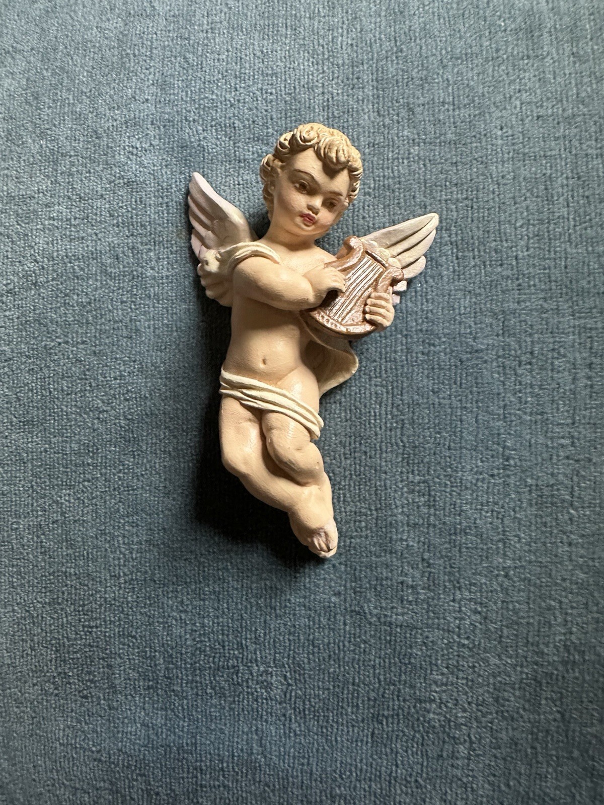 Vintage Ceramic Cherub, Wall-Hanging Angel Figurine Decor