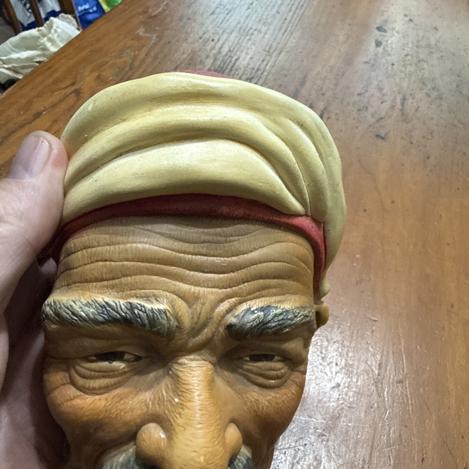 VTG RARE Legend Productions England Sheik & Turkish Lot Chalkware Heads 7 Inches