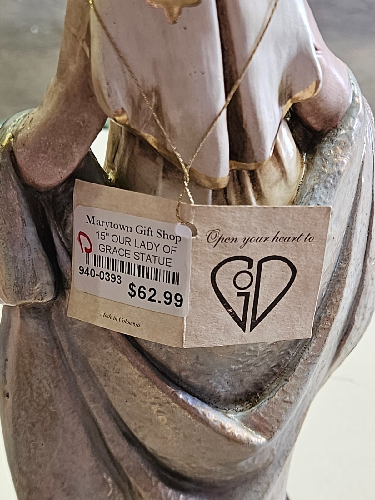 15″ Our Lady of Grace Statue Virgin Mary Catholic Christian Gift Decor Columbia