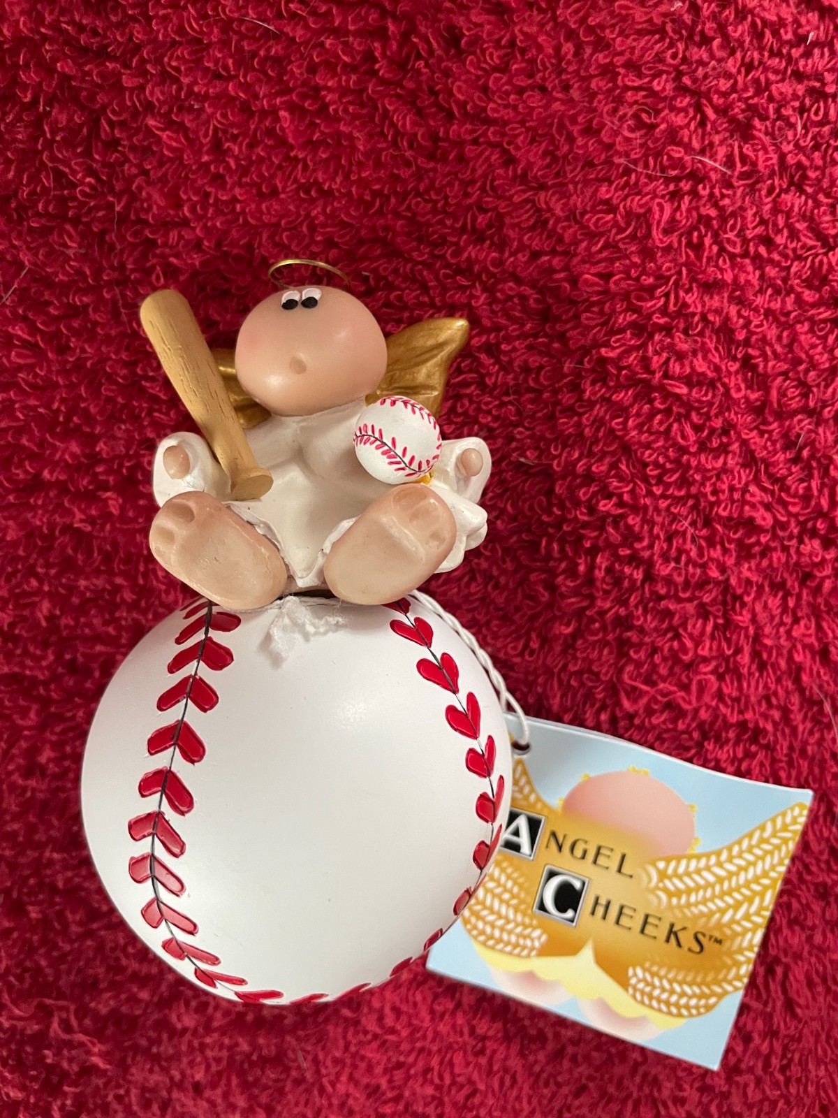 Angel Cheeks Baseball Ornament