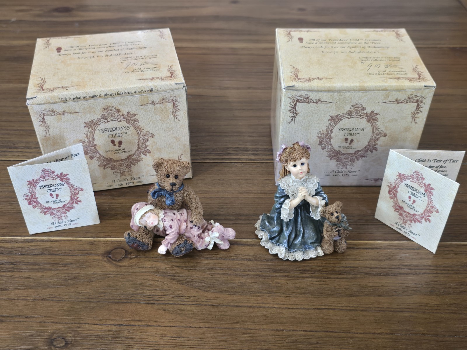 BOYDS 3531 TERESA & JOHN THE PRAYER & 3527 Shelby…Asleep… Yesterday’s Child