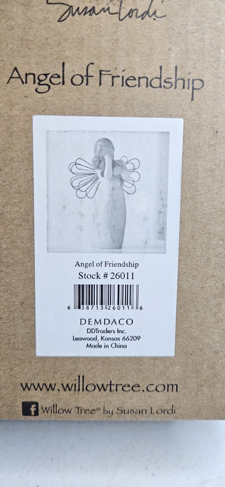 Willow Tree Angel of Friendship Figurine Pet Lover (NEW IN BOX) (FREE SHIPPING)