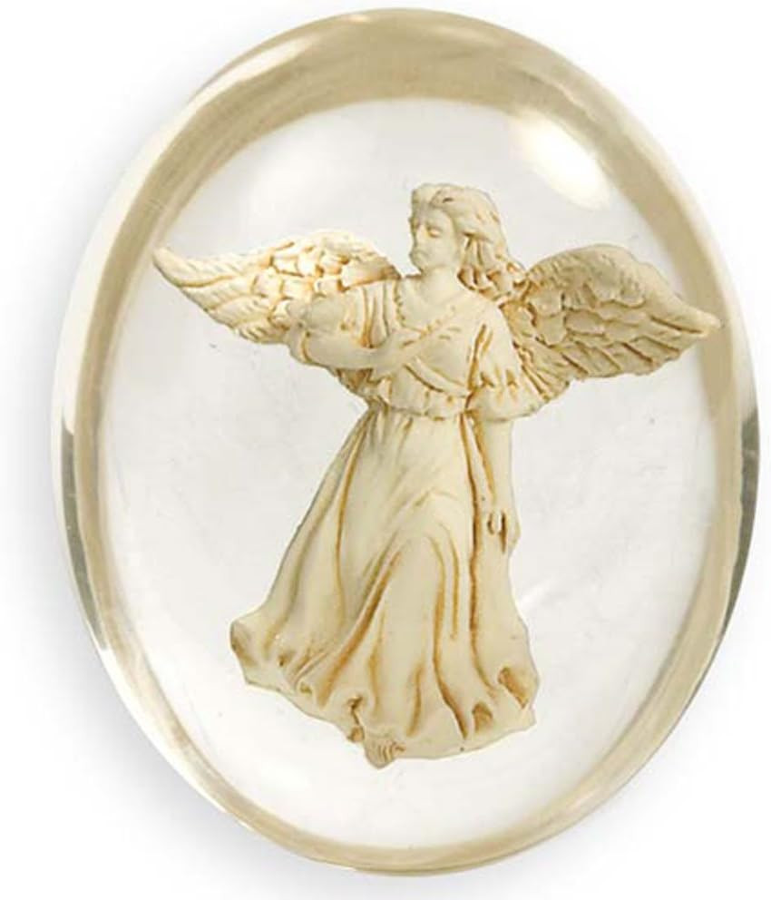 8706 Healing Angel Worry Stone, 1-1/2-Inch, White