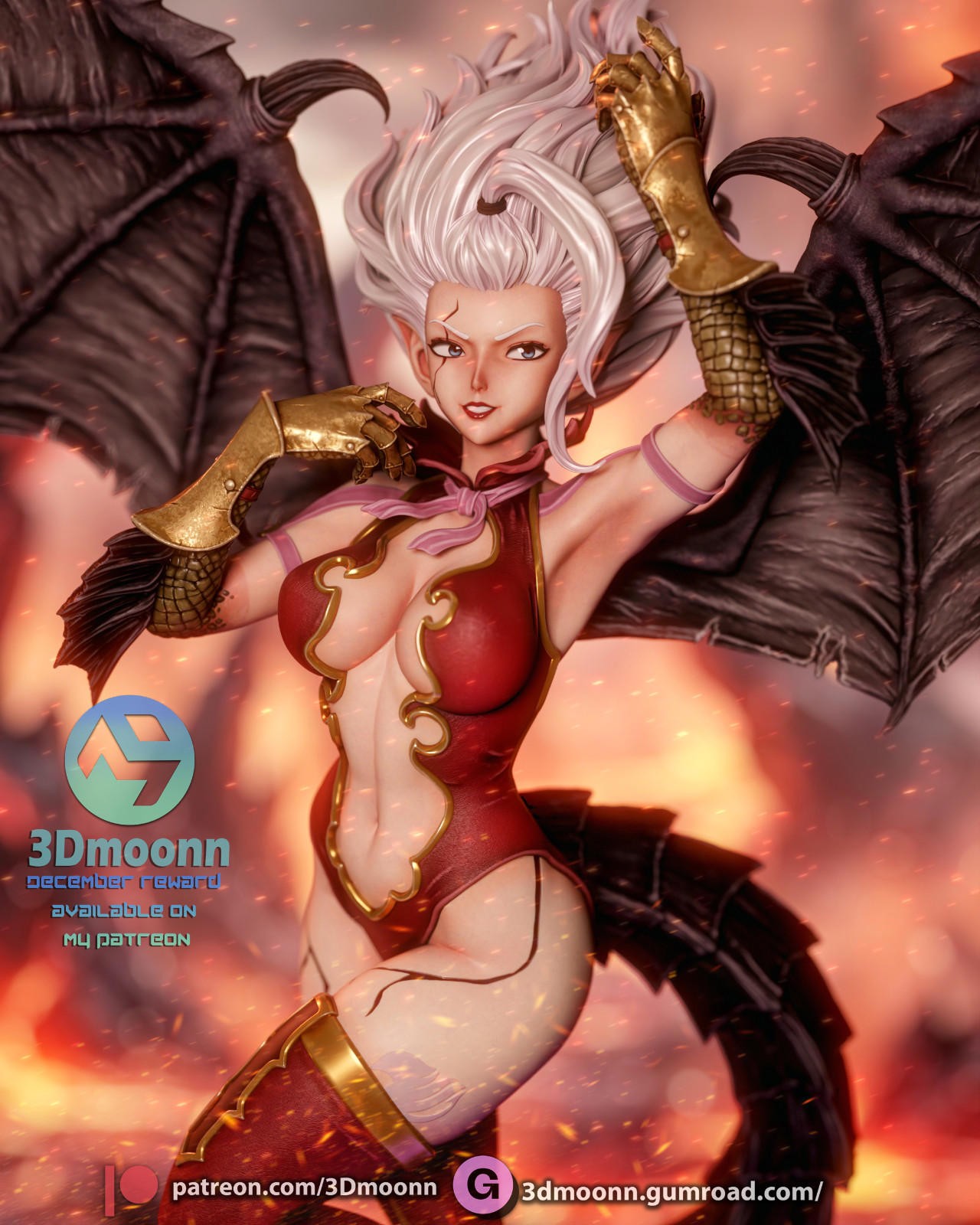 Mirajane (Satan Soul) | Fairy Tail | UNPAINTED | 1/6 Scale Resin Kit |