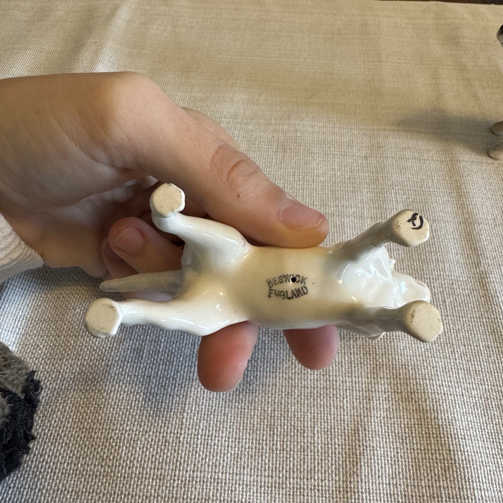 Vintage Beswick England Beagle / Foxhound Porcelain Dog Figurines Set of 3