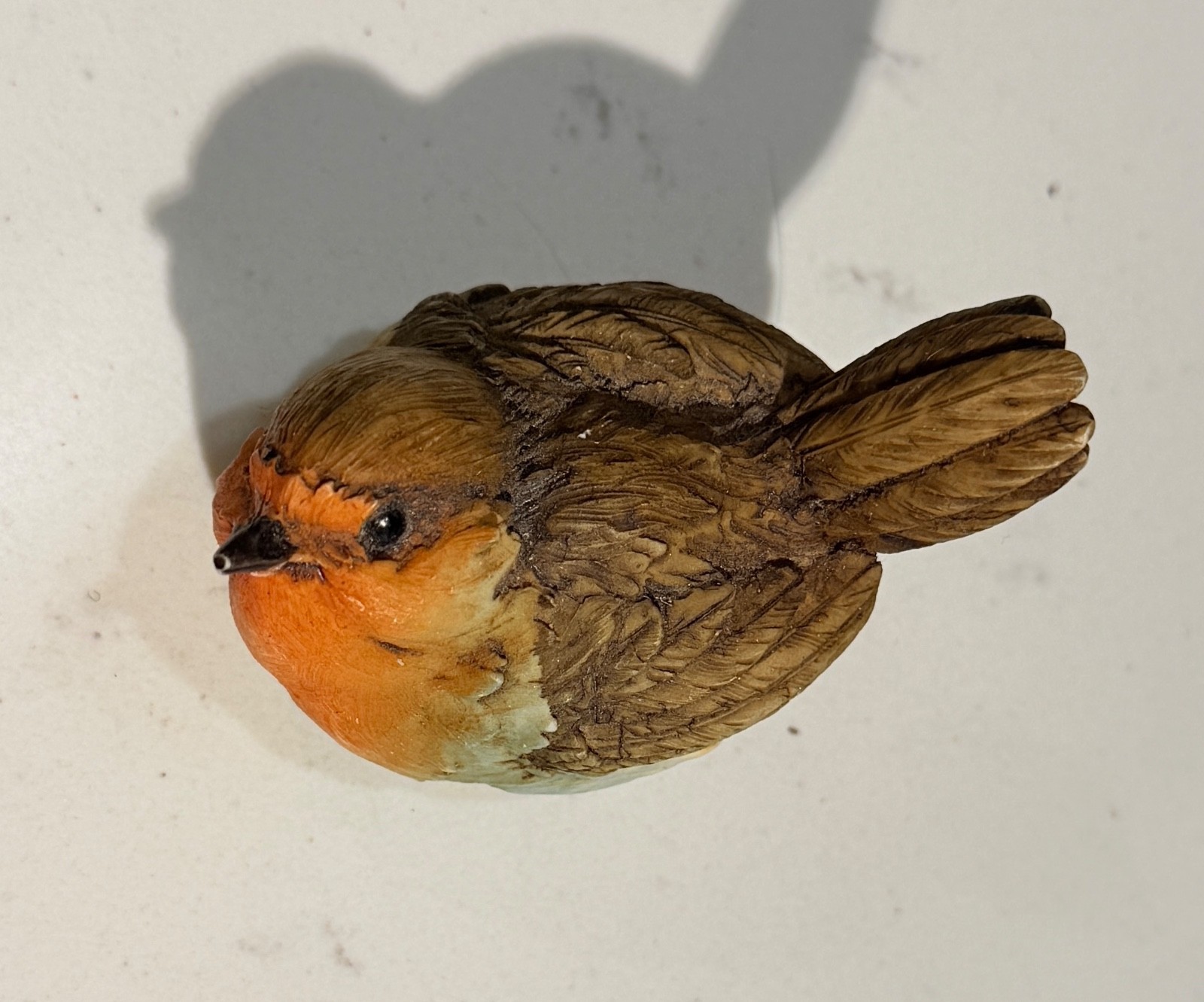 Robin Figurine D. Esposito Artefice Ottanta Bird Made in Italy 1985 Signed Resin