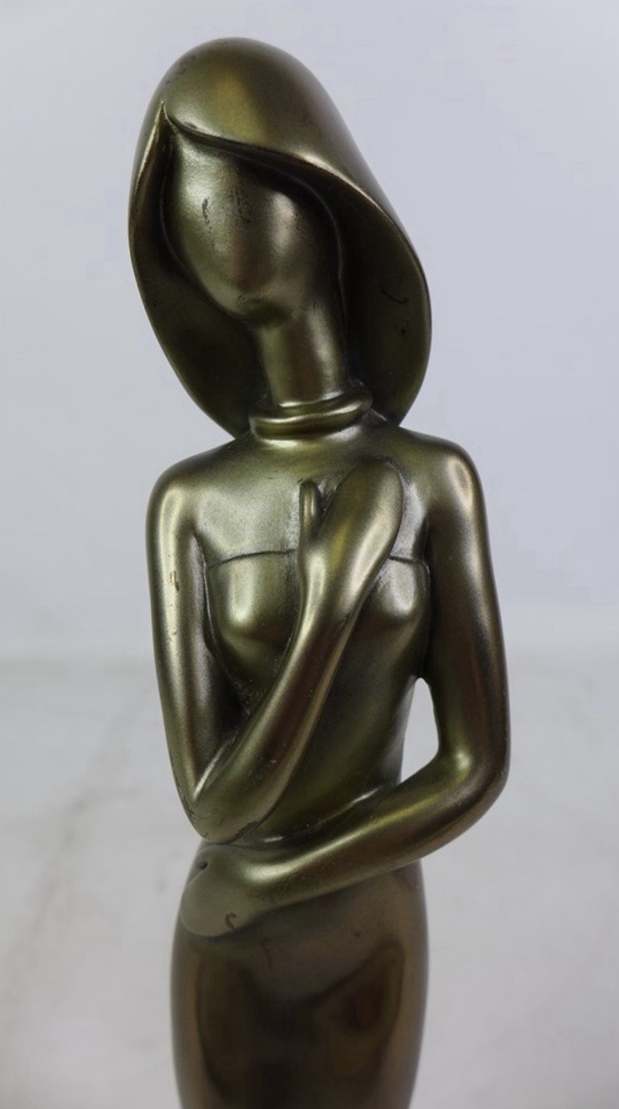 Pacific Coast Lighting 12” Tall Resin Bronze Tone Woman Silhouette Sculpture