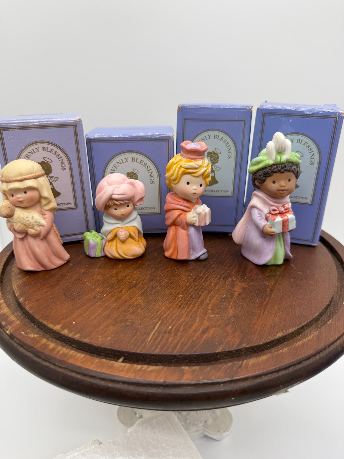 vtg Wise Men 4 Piece Set Original Box 1986 Avon Heavenly Blessings