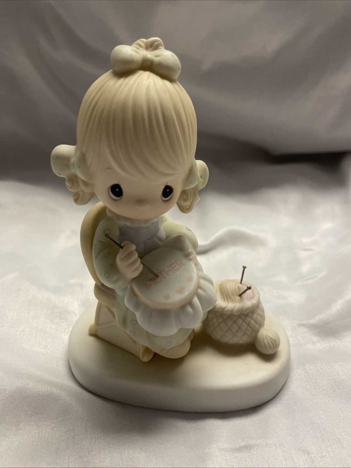 Precious Moments Mother Sew Dear Porcelain Figurine Vintage Collectable