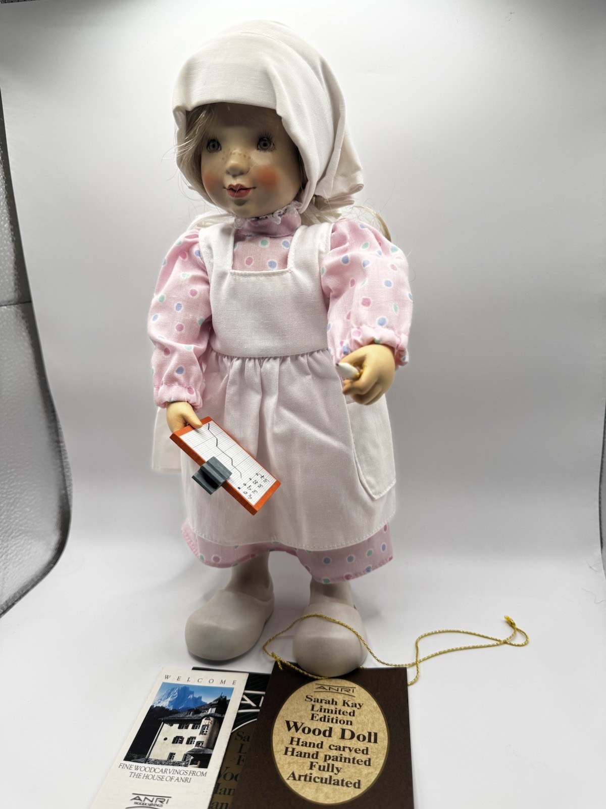 Anri 13” Wood Carving “Faith” by Sarah Kay Limited Edition Doll#420/1000 w/Box