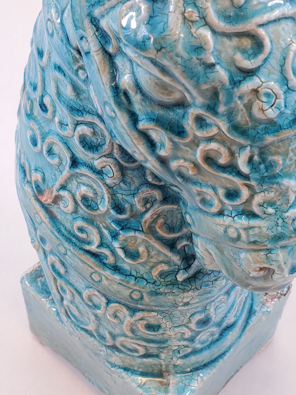 Blue Rustic Horse Bust Ceramic Home Decor Statue Blue Crackle
