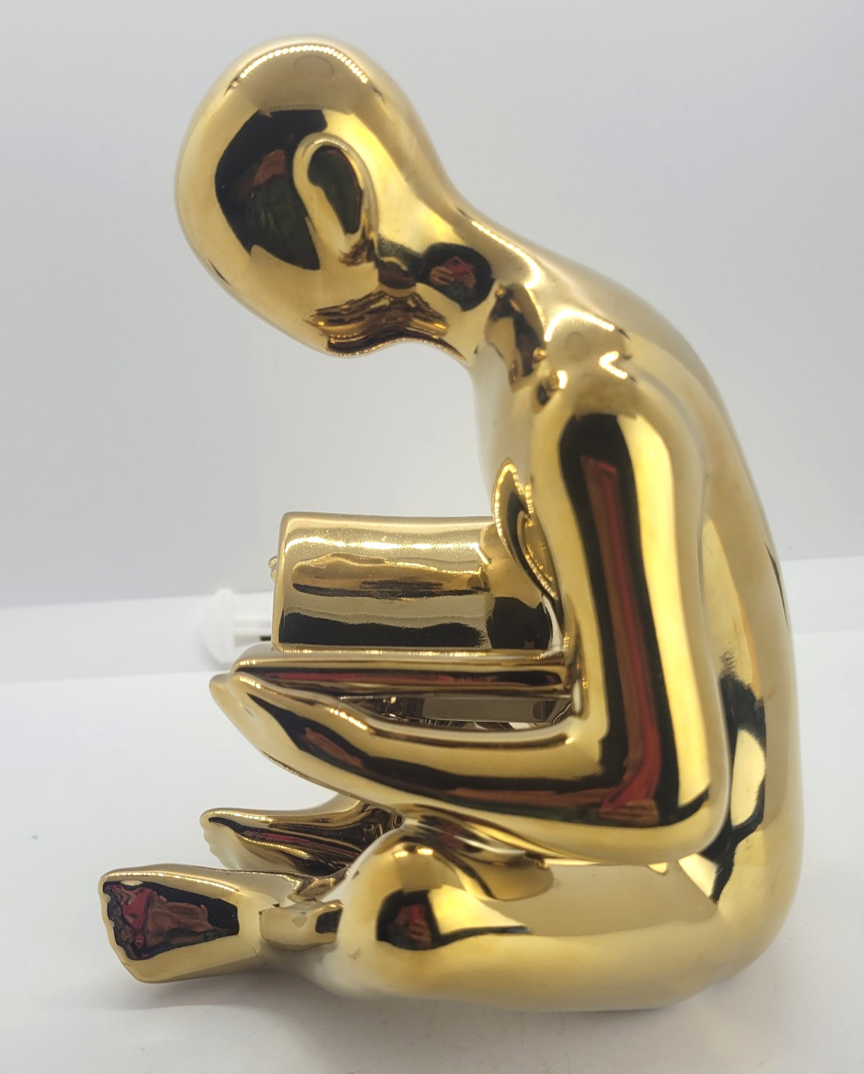 Ceramic Metallic Mirror Finish Gold Thinker