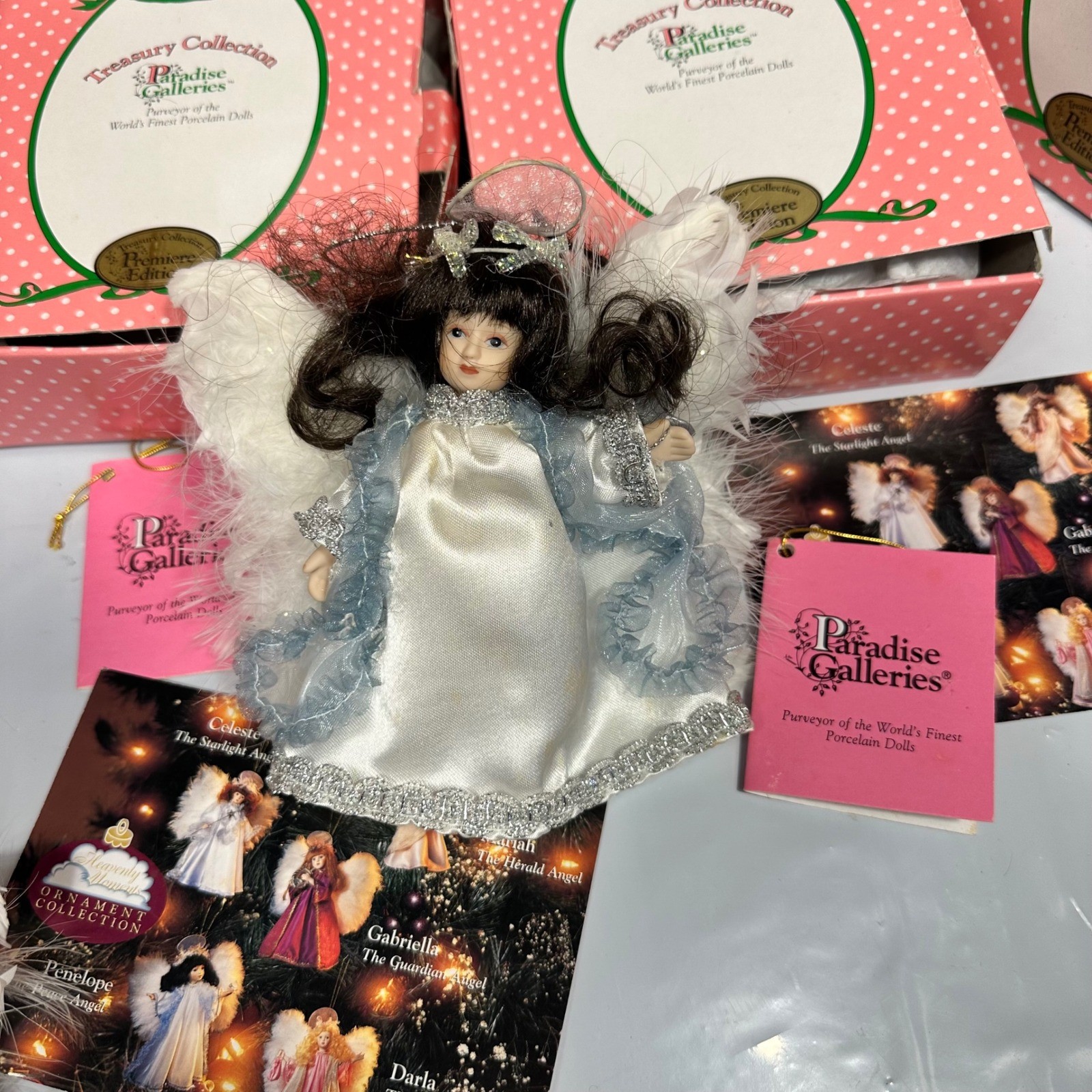 Paradise Galleries Angel Ornaments Unisex OS Multicolor Porcelain Set In Boxes 5