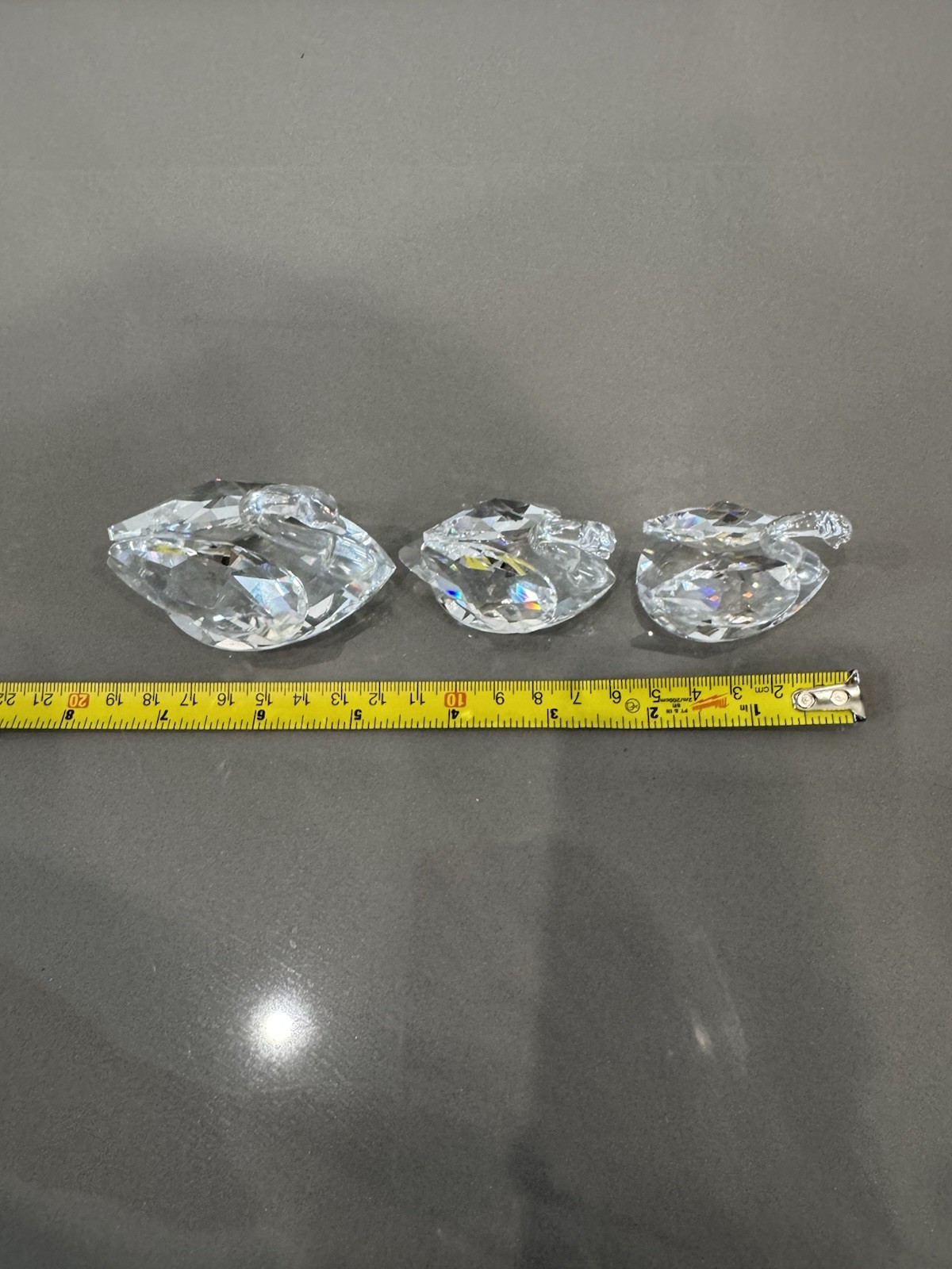 Set Of 3 Beautiful Swarovski Swan Beauties of the Lake Retired