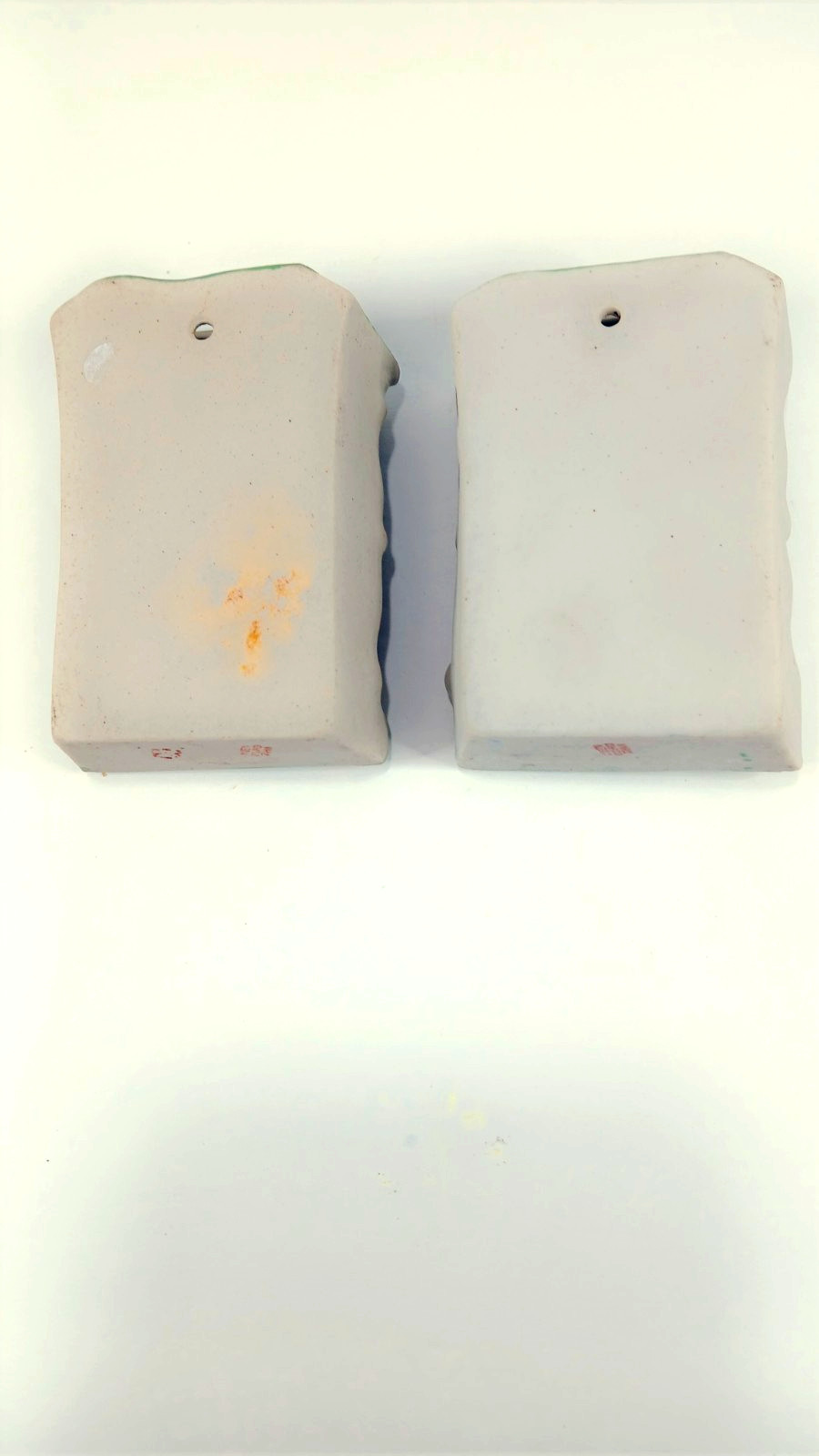 Occupied Japan Mini Wall Pockets Victorian Couple in Windows Ceramic 3.75″