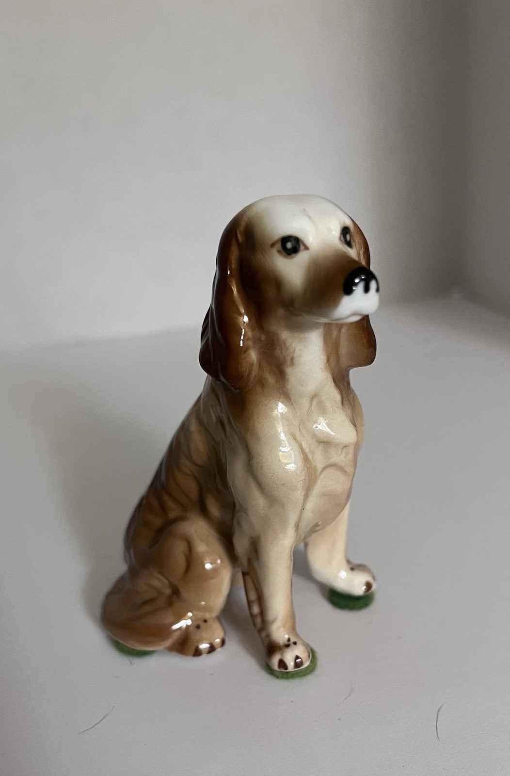 Vintage Brown Red Sitting Dog Spaniel Figurine