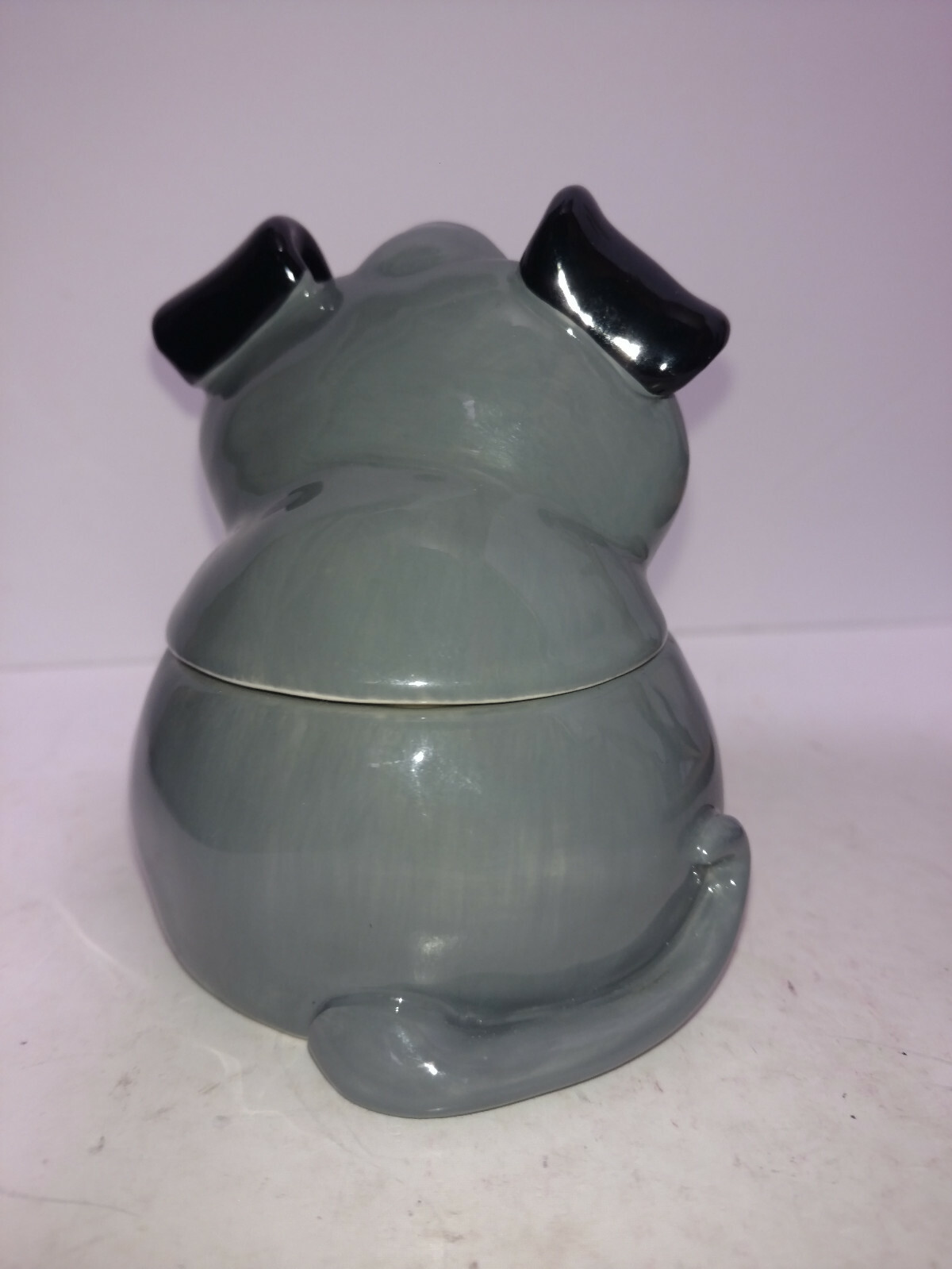 Russ Berrie DOUGLAS Puppy Dog Trinket Box, Gray Dog, New & Unused