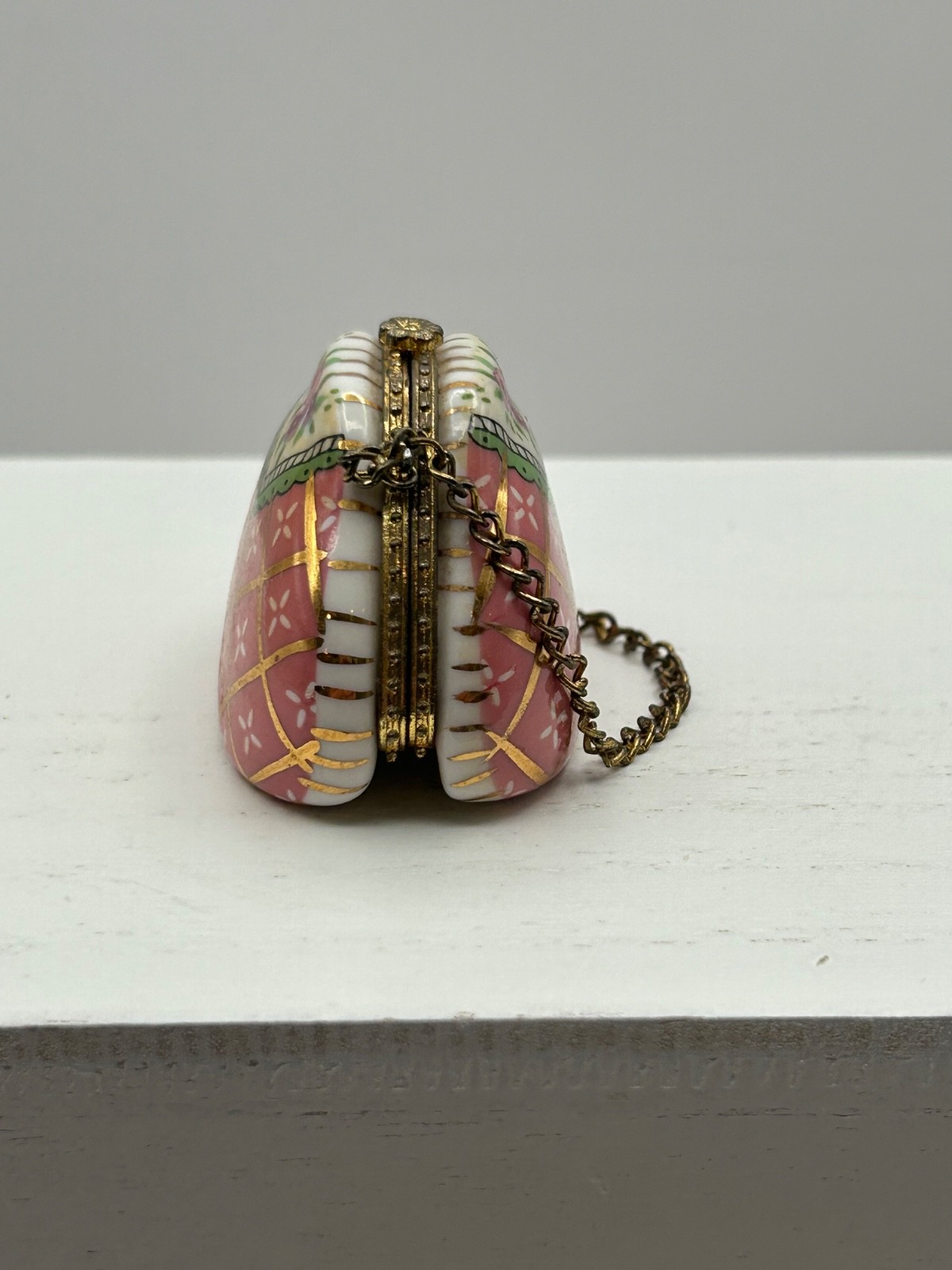 Adorable Dena Design Porcelain Purse Shaped Trinket Box