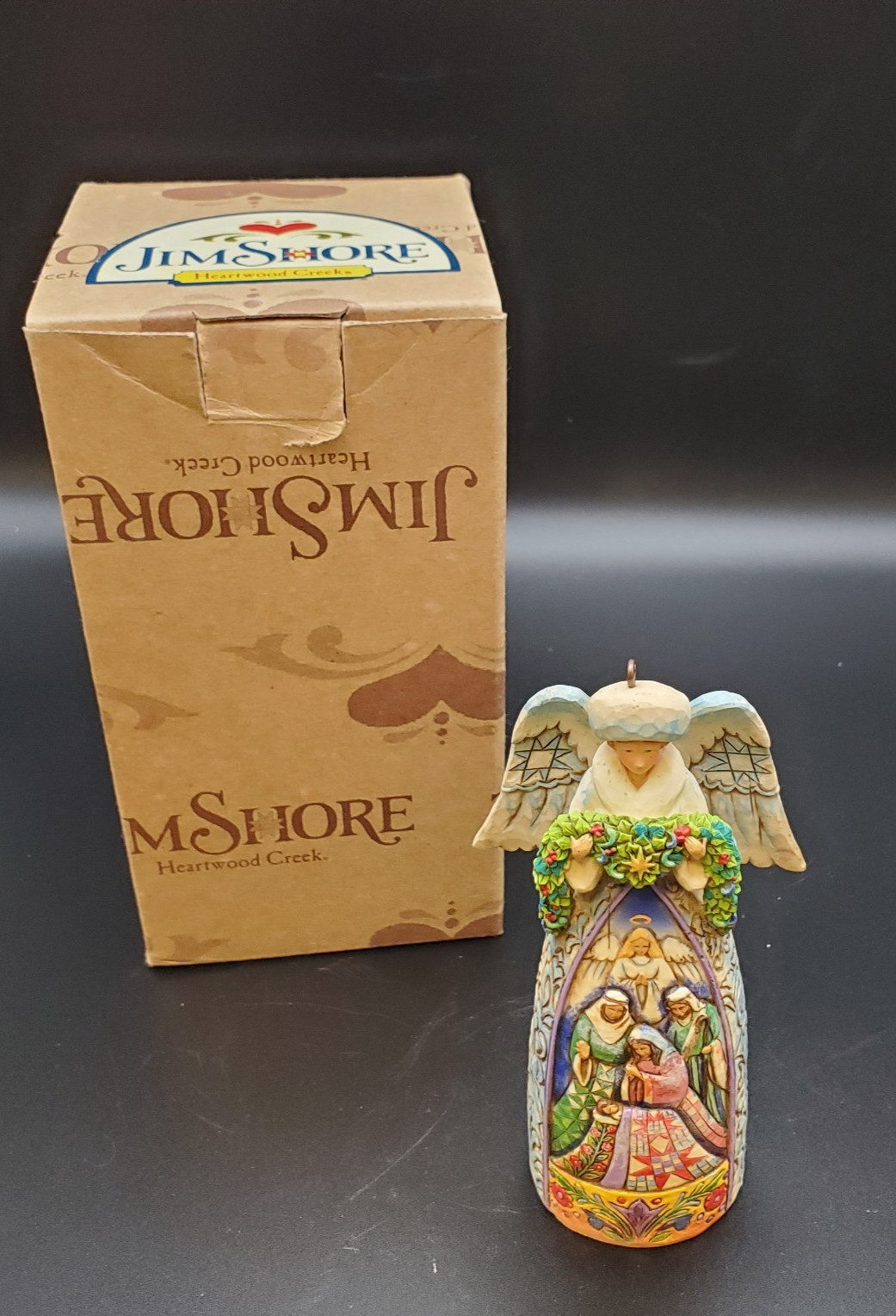 Jim Shore Winter Angel Nativity Scene Heartwood Creek 2007 #4008992 Enesco MINt