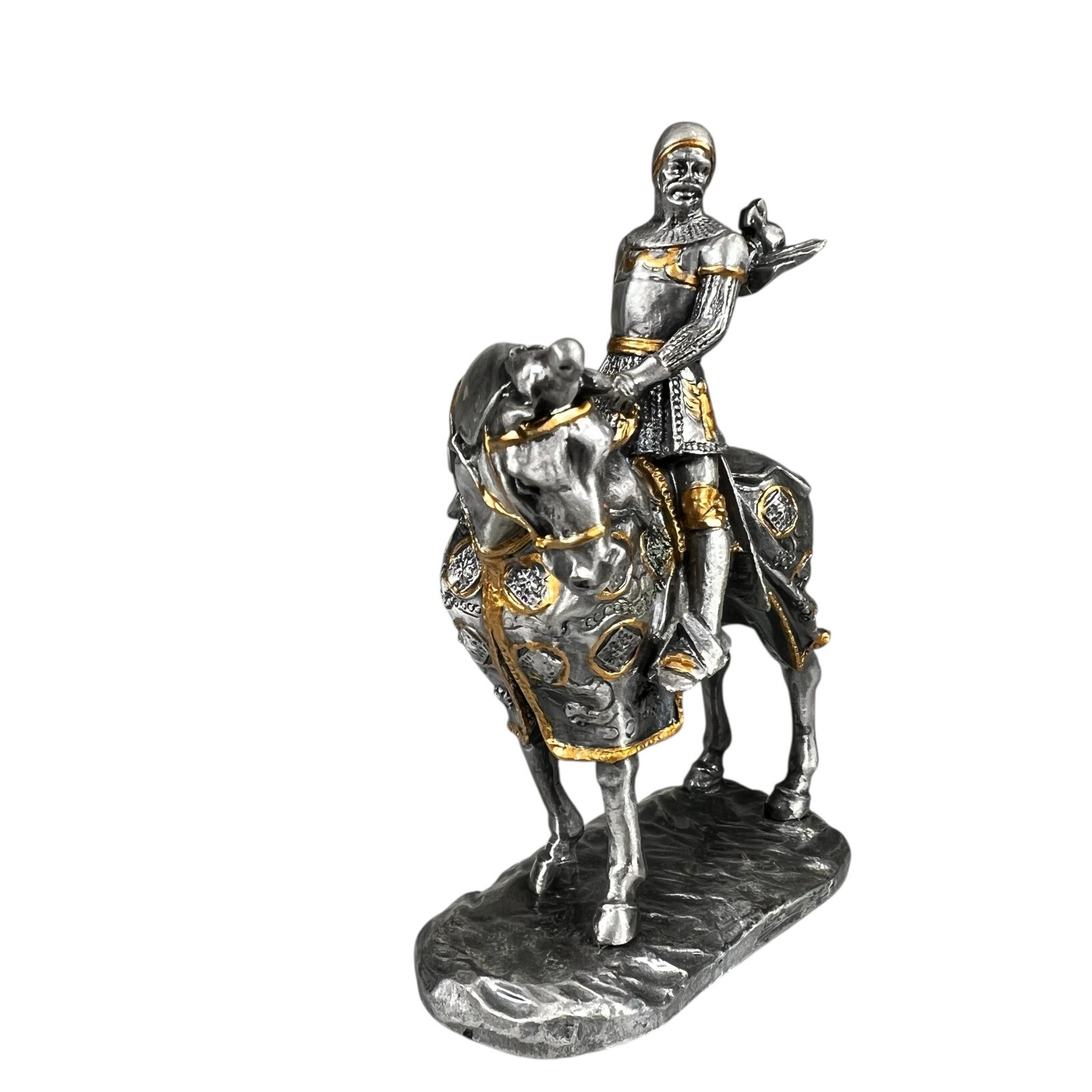 Veronese Pewter Myths and Legends Medieval Knight Horseback