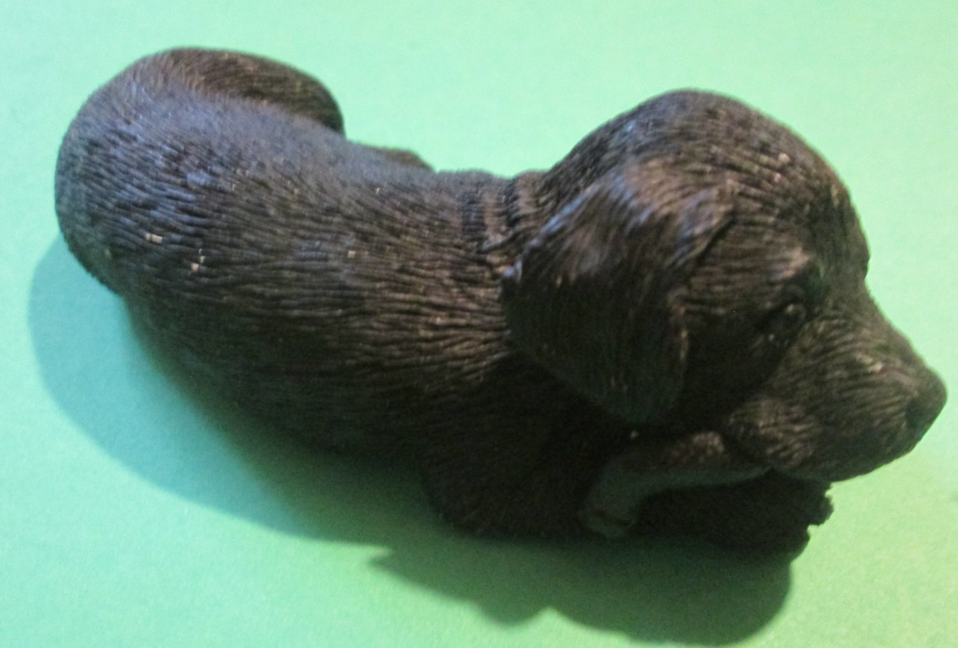 Vintage 1986 Sandicast Snoozer Brown Black Lab Puppy Canada 3.25 INCH TOY