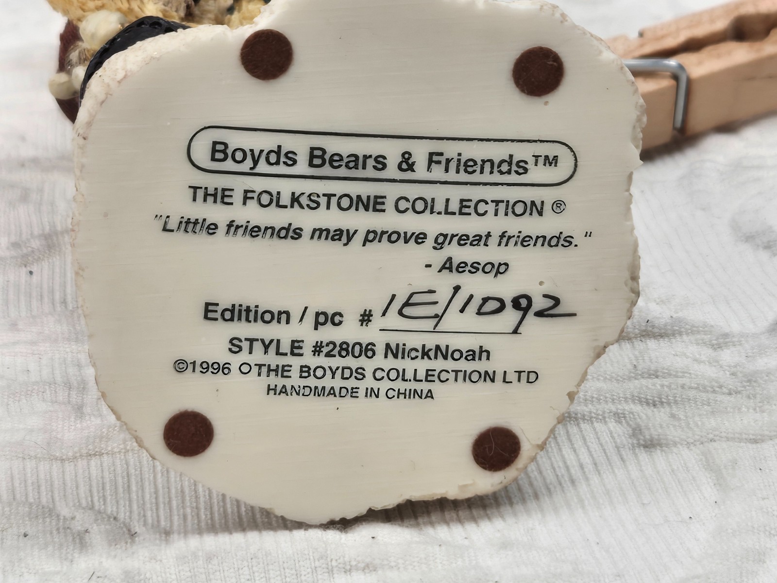 FOUR Boyds Bears Christmas Santa Figurines; The Folkstone Collection; BB#2