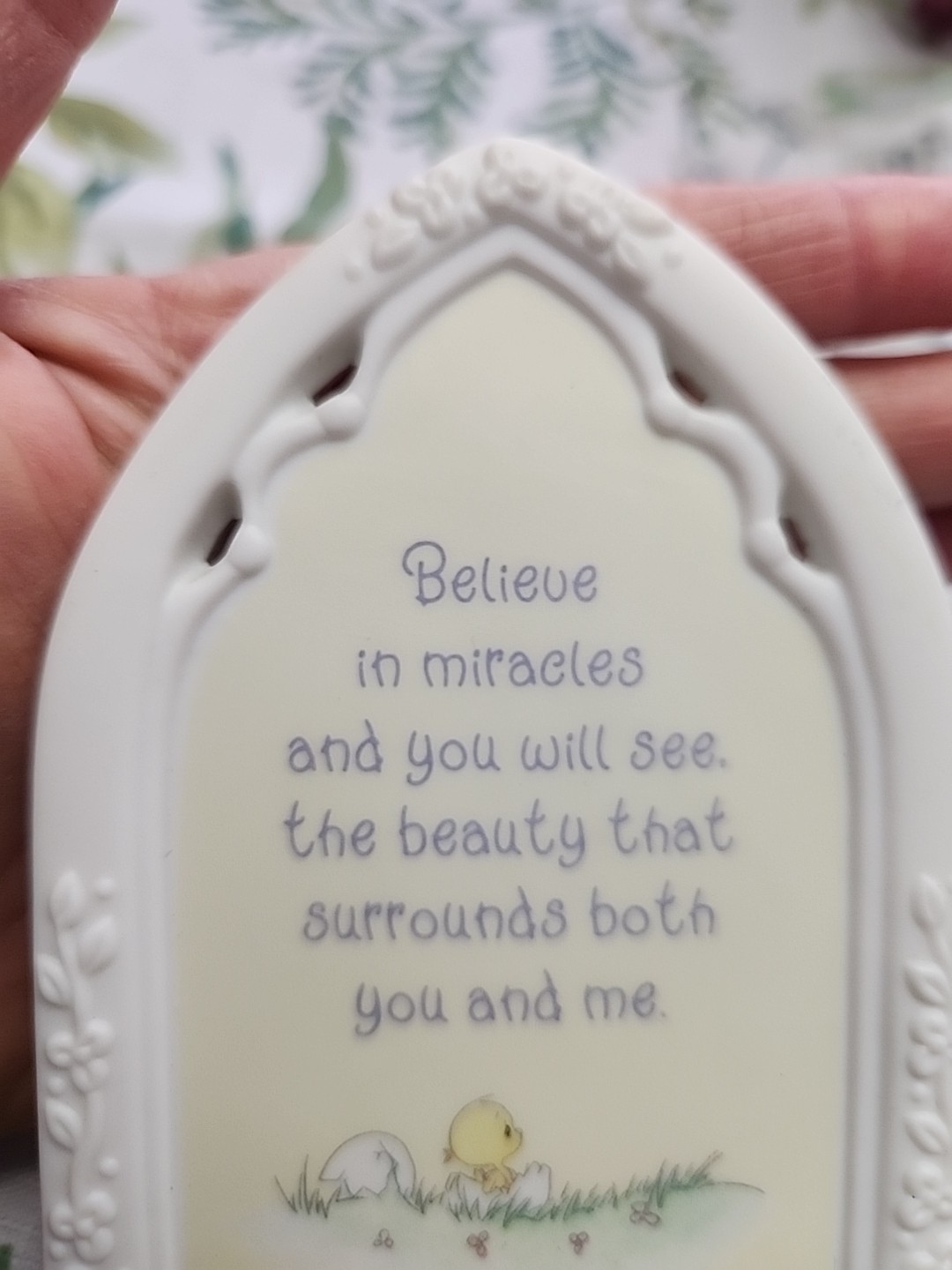 Precious Moments Inspirational Plaque 1999 “I Believe in Miracles” #133469