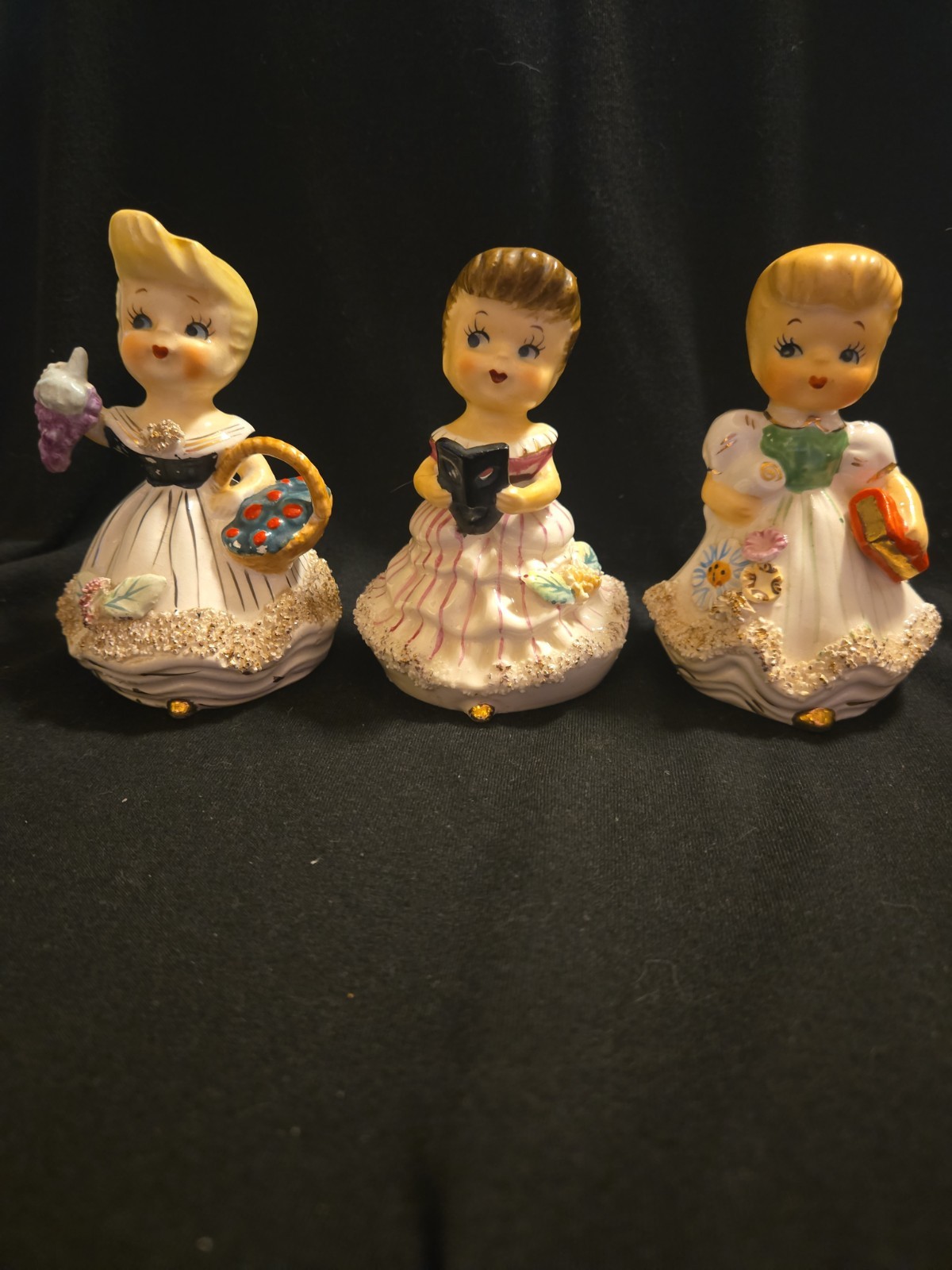 Vintage 1950s Consco “Marilyn Exclusive” girl bell figurines
