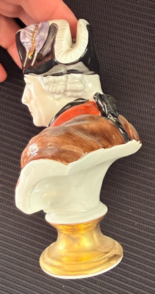 Rudolf Kammer Volkstedt Porcelain Bust Frederick The Great Germany Hand Painted