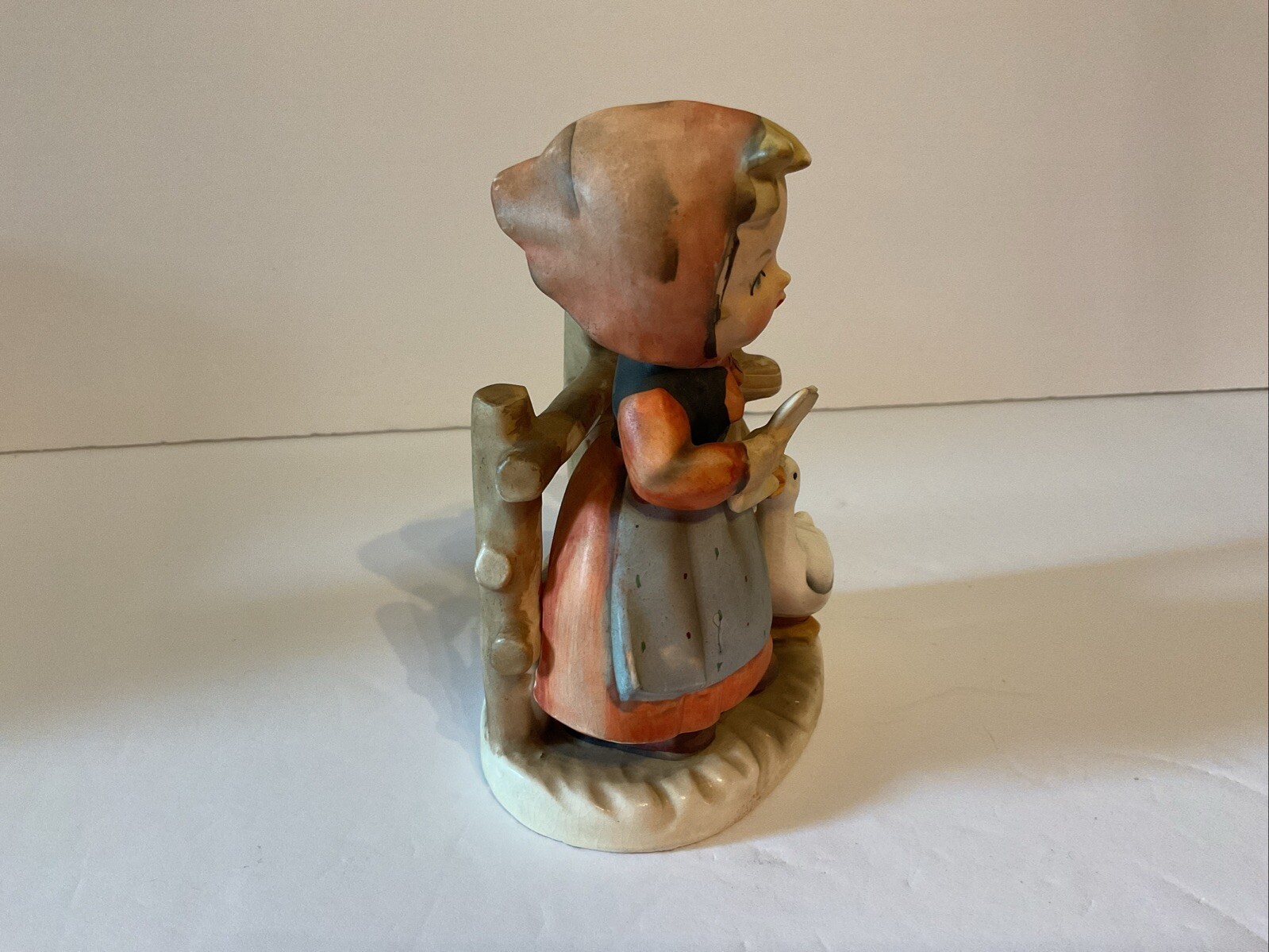 Vintage Erich Stauffer Girl Singing 8028 Figurine Arnart Japan Blue Bird Duck A1