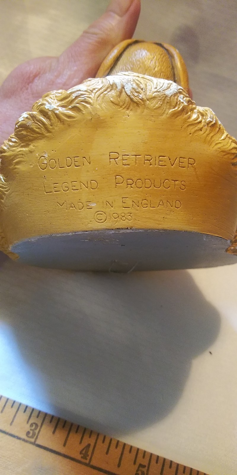 Vintage 1985 Golden Retriever Legend Products Chalkware 3D Wall Plague Rare