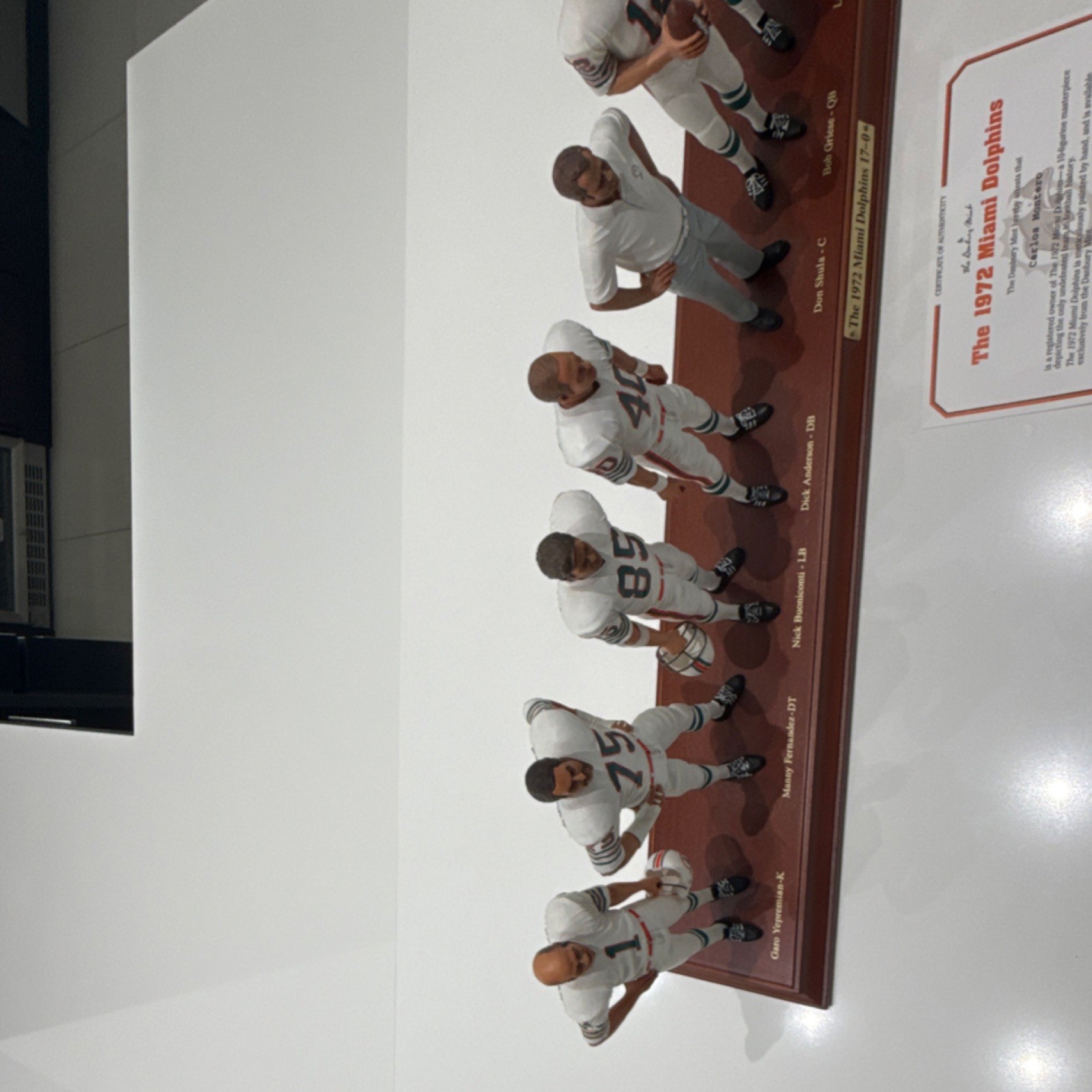 Miami Dolphins 1972 Collectible 17-0 Perfect Season Danbury Figurine