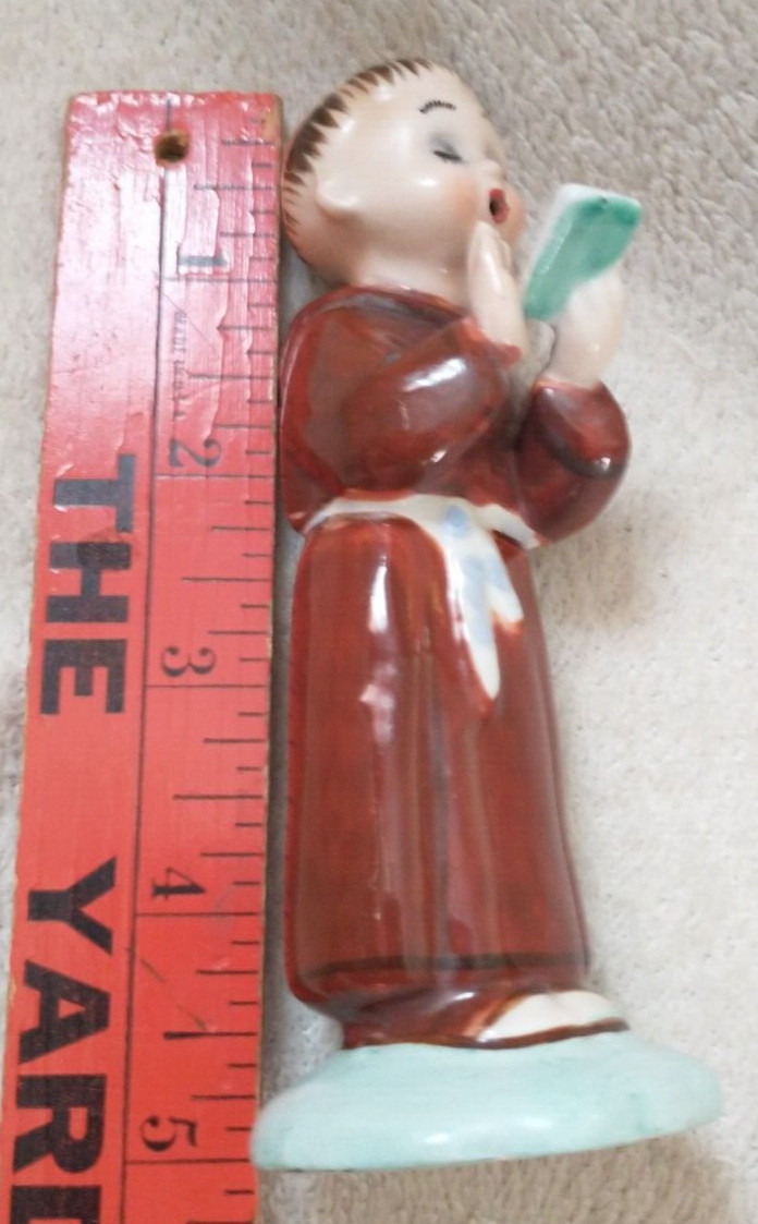 Vintage Hand Painted Ceramic Monk A30