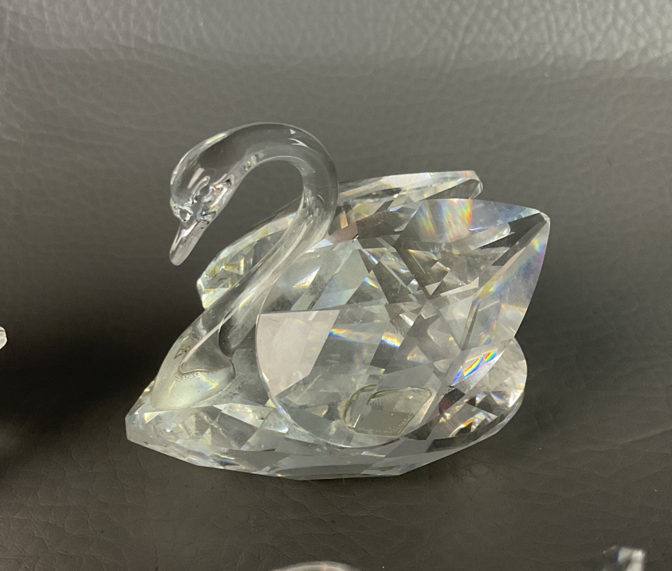Swarovski Crystal 2 Swan & 2 Babies Set