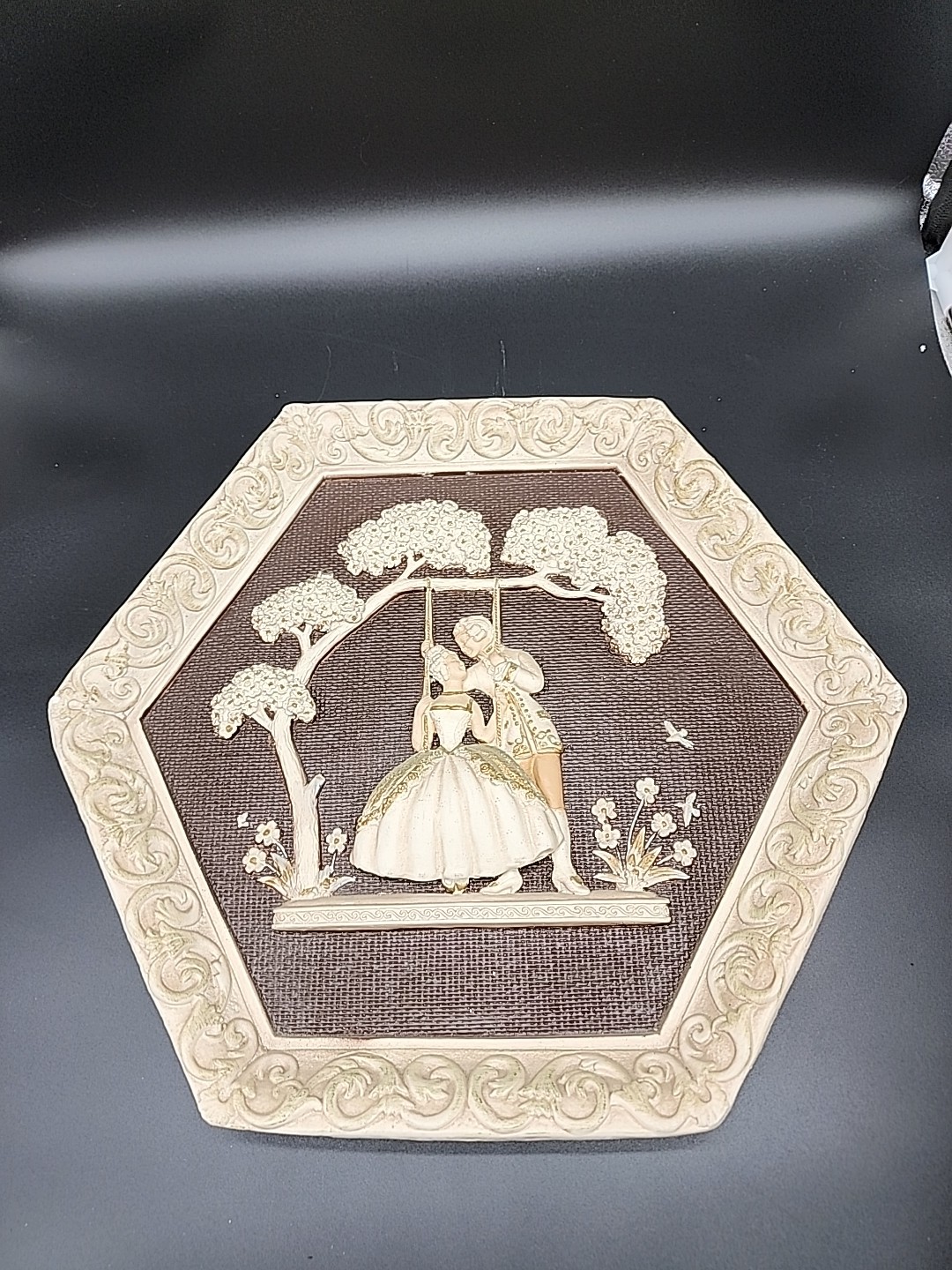 Mid Century Modern Victorian Couple Dance Chalkware 1965 Universal Statuary Corp