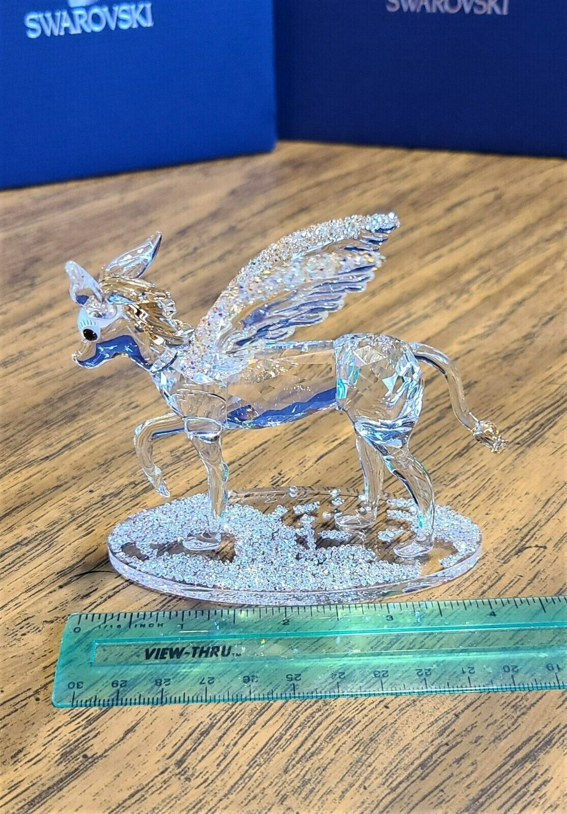 🪽 Swarovski Crystal *SIGNED* 2019 Winter Sparkle Mythical Grazelle Figurine NIB