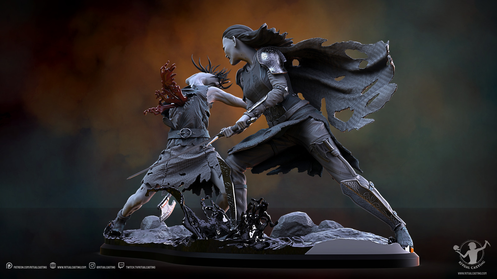 Bonnie Ritual Casting Diorama 3D Print Unpainted Unassembled