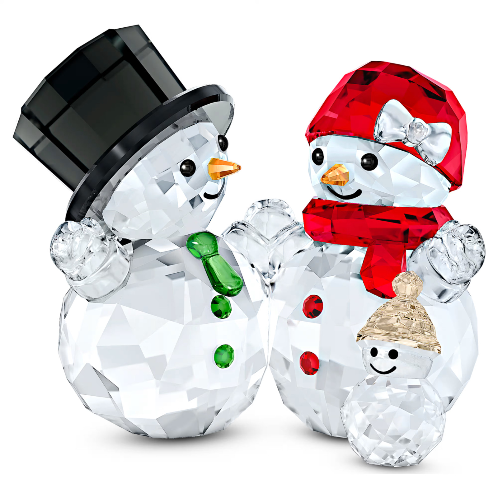 Swarovski Crystal Figurine SNOWMAN FAMILY #5533948