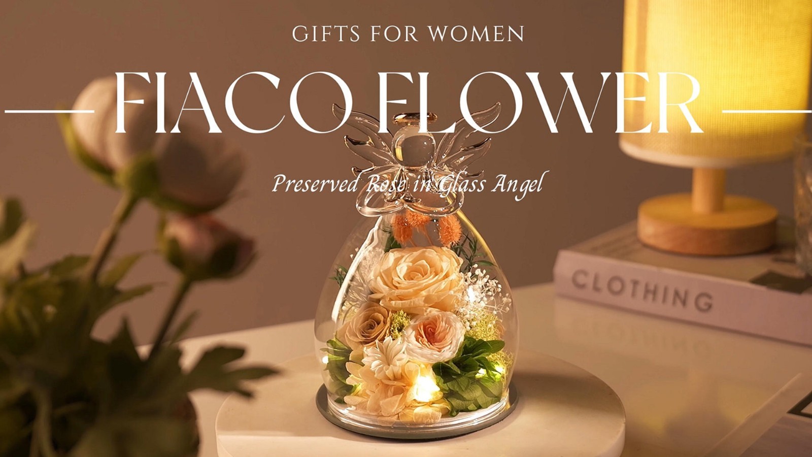 Forever Rose in Glass – Preserved Flower Gift for Mom, Women, Anniversary, Birth