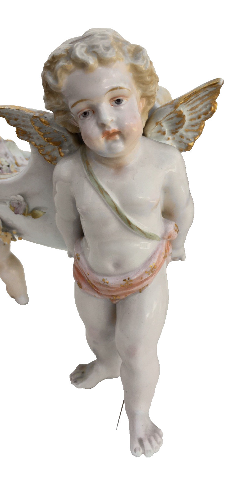 c. 1865 Von Schierholz Porcelain Factory , Germany, Cherub Porcelain Centerpiece