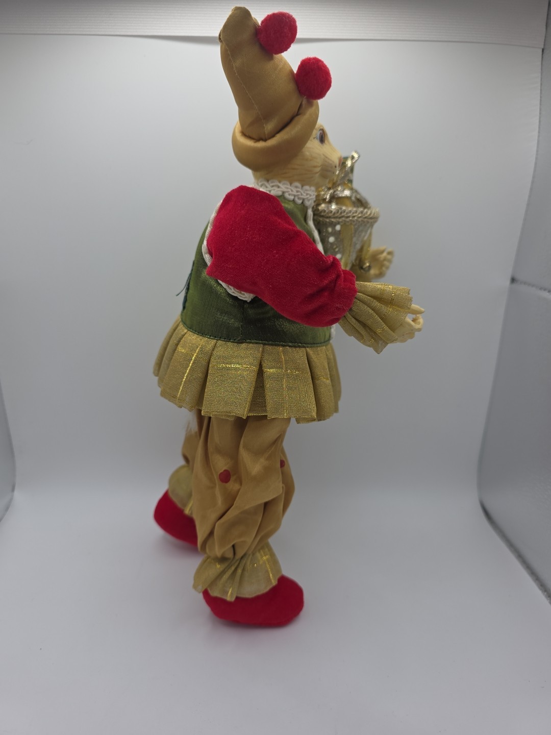 RARE Mark Roberts Collection Holiday Cat Clown Jester Figurine 13″ Christmas