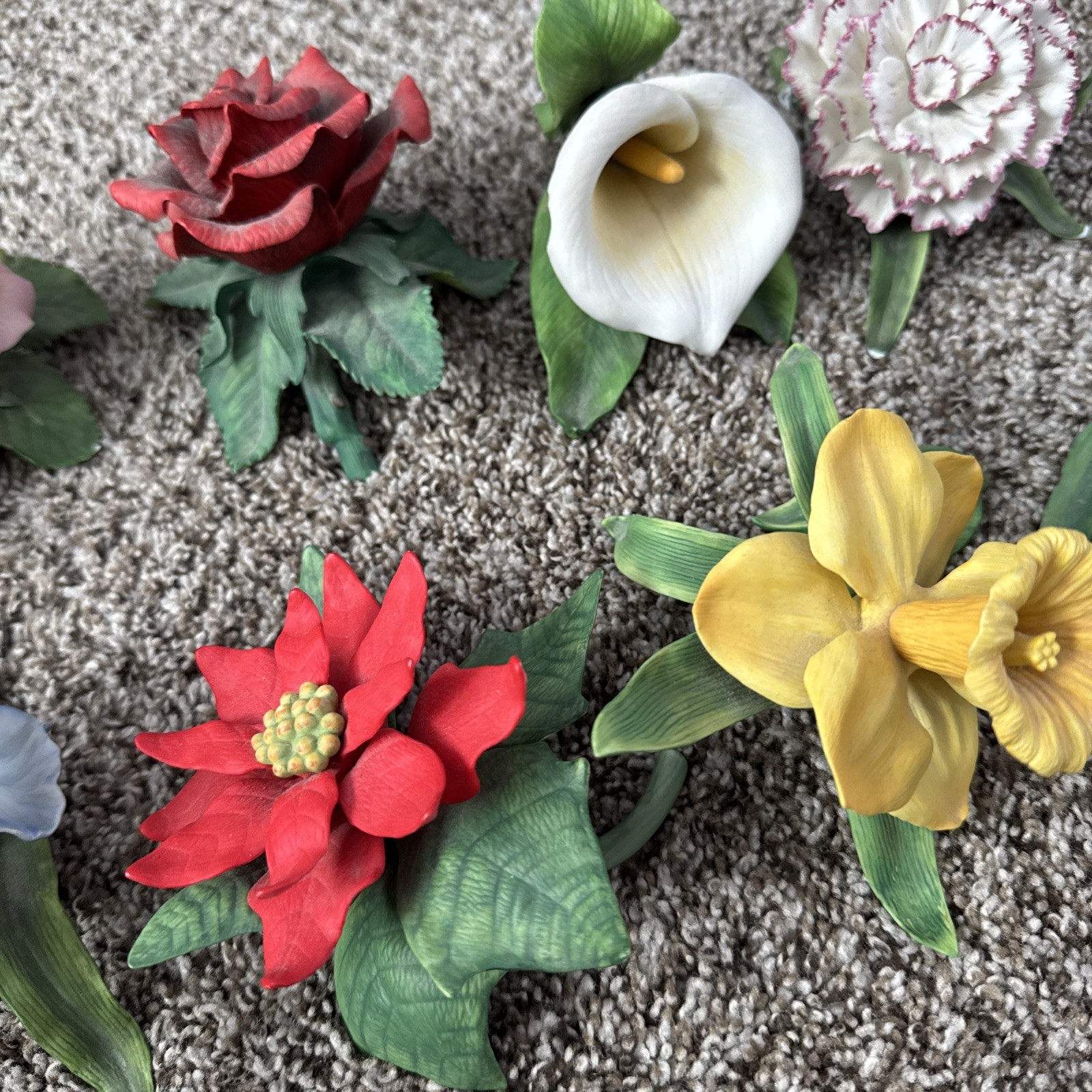 10 Lenox Porcelain Flower Figurines