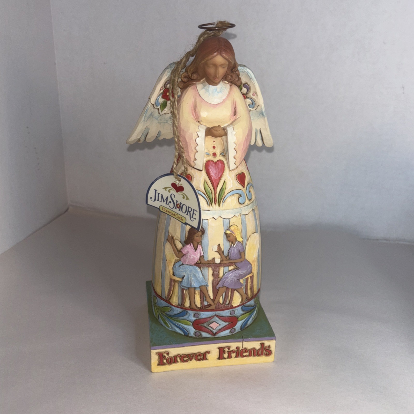 Jim Shore friendship makes life worth living figurine wTag Heartwood Creek 9 3/4